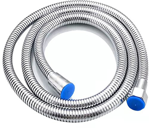 Edelstahl Brauseschlauc,Knickschutz-Duschschlauch, Brauseschlauch2m Brauseschlauch Edelstahl,(Silvery,1M)