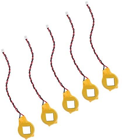 Tuokend 2032 Battery Wire 2 Pin Laptop Motherboard BIOS CMOS Battery with Wire Disassemble Battery with Adhesive