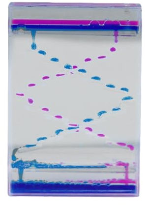 Sablier liquide – Minuteur d'huile portable en acrylique | Minuteur à capteur acrylique | Jouet apaisant pour soulager le stress - Jouet de bureau - Décoration de bureau - Minuterie d'eau - Jouet