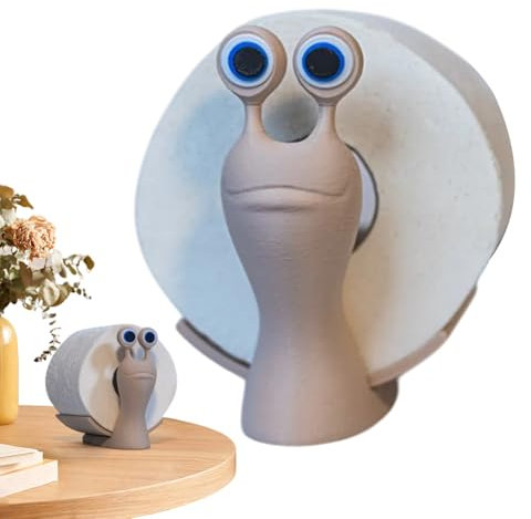 Die Toilettenschnecke, Witziger 3D-Gedruckter Toilettenrollenhalter, Stehend Ohne Bohren, Dekorativ Für Badezimmer, WC Rollen Aufbewahrung, Originelle Badezimmer-Deko & Ersatzrollenhalter