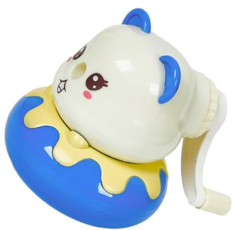 HOODANCOS Bleistiftspitzer Mit Handkurbel Cartoon-bär Design Donut-förmiger Bleistiftspitzer Kreativer Aus Stabilem Kunststoff Für Schüler