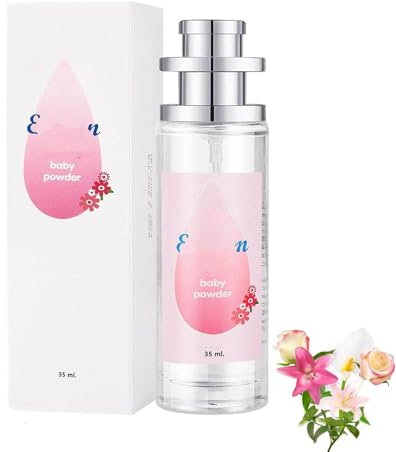 Perfume de poudre pour bébé Elyven, Spray de parfum doux pour bébé, Spray de parfums en poudre, Humidité et parfum durables, arôme floral et crémeux pour les femmes et les hommes (rose)
