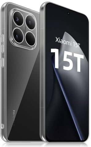 HidWee Crystal Clear Hülle Kompatibel mit Xiaomi 15T Hülle | Vergilbungsfrei Klare Ultra Dünne Weich Silikon TPU Handyhülle Case, Stoßfeste Kratzfeste Anti-Fall Schutzhülle