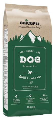 Chicopee Pro Nature Line | Adult | Hundefutter trocken | Mit Lamm & Reis | Vollwertiges Alleinfutter für den täglichen Bedarf | Inspiriert von der Natur Kanadas | 20 kg