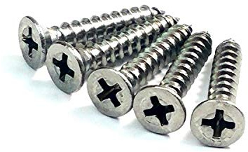 Hinge Outlet Satin Nickel Wood Screws for Hinges 9 x 1 Inch - 24 Pack