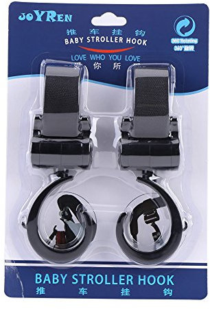 Ganchos Carro Bebé Gancho silla paseo carrito bebé 360 ° Rotación Cochecito de Bebé Cochecito Gancho Multi Propósito Hanger para Pañal Bolsas de Compras Accesorios de Cochecito Infantil 2 Unids