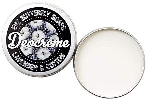 Deocreme Lavender & Cotton - Travel Size 10 g | aluminiumfrei, Duft nach frischer Wäsche, vegan