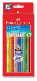 Faber-Castell Triangular Coloured Pencils Colour Grip Pack of 12aa