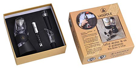 LAGUIOLE - Aeratore da Vino e 3 Accessori - Scatola Regalo -