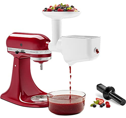 KitchenAid Zubehör Fleischwolf und Gemüse- und Obst Pürieraufsatz Set - 5KSMFVSFGA - Gemüseschneider - Gemüsezerkleinerer für Küchenmaschine