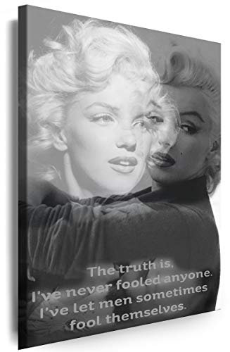 Myartstyle - Bilder Marilyn Monroe 60 x 40 cm Leinwandbilder XXL - 1 Teilige Wandbilder Hollywood Legenden Film Kunstdrucke w-S-2020-57