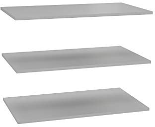 FORTE Einlegeböden 3-er Set, Holzwerkstoff, Grau, 72,7 x 42 x 1,5 cm