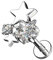 Taffstyle Piercing Stab Stecker Lippenpiercing Ohrpiercing Labret Lippe Ohr Tragus Helix Platte Stud Sterne mit Glitzer Strass Kristall Silber 6mm