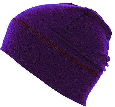 MATT Light Merino Wool Mütze, aubergine, ONE Size