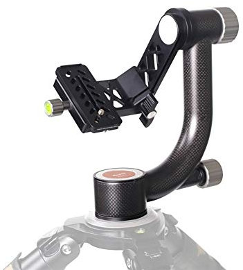 RH-HPC Camera lens holder Pro Heavy Duty Carbon Fiber Gimbal Tripod Head Stabilizer Quick Release Plate For Telephoto Lens Photography Bird Camera Tripod
