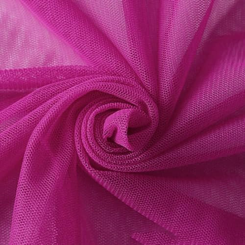 160cm x 5m Tüll Stoff Tüllband Tüll Dekostoff für Hochzeit Geburtstag Weihnachten Fest Kommunion Party Deko,Nähen von Brautschleiern Hochzeitskleid Tischläufer Tutu Röcken Geschenk-Schleife, Rose