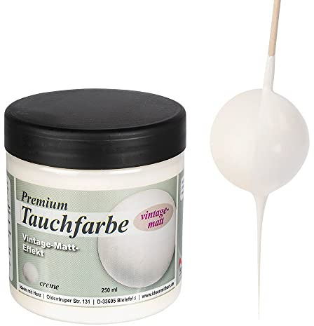 Ideen mit Herz Peinture de plongée de qualité supérieure avec effet mat vintage | 250 ml (crème)