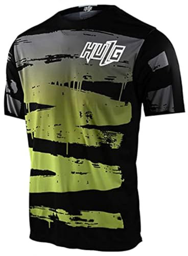 Herren Mountainbike MTB Top Kurzarm Atmungsaktiv Bequem Weich Feuchtigkeitstransport Radtrikot?Kurzarmtrikot Für MTB Rennrad/Multisport/Fitness (Style-9,4XL)