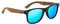AlpDeer Holz Sonnenbrille Walnuss Damen und Herren UV400 Polarisiert (eis blau)