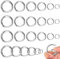 24 St¨¹ck?Runde Karabiner Set 6 Gr??en?Klein Karabiner Ring, Zinklegierung Rund Karabinerhaken mit Feder?ffnung, Mini Runde Karabiner f¨¹r SCHL¨¹sselring Tasche DIY Handwerk, Silber