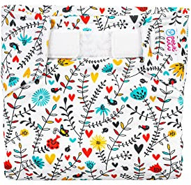 Petit Lulu Spreizhöschen für breites Wickeln//Spreizwindelhosen/Größe M (5-9 kg)/ Klett… (Wildflowers)