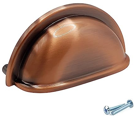 M4TEC Cup Kitchen Door Handles Brushed Copper Bedroom Furniture Pull Handles Kitchen Cabinets Door, Cupboards, and Drawers Door Handles. VD7 Series: 76 mm