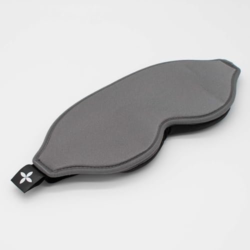 SHAPEVITAL 3D Schlafmaske Deluxe für Frauen und Herren, Seitenschläfer Augenmaske mit tiefen Augenhöhlen für Wimpern, Augenbinde 100％ dunkel zum Schlafen, bequeme Schlafbrille für Reisen, grau