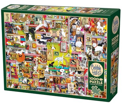Cobble Hill 3840045 Hunde Collage, 1000 Teile Puzzle inkl. Puzzleposter für Erwachsene und Kinder ab 12 Jahren, Puzzlecollage, Hundepuzzle
