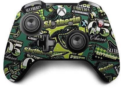 Head Case Designs Officially Licensed Harry Potter Slytherin Pattern Graphics Vinyl Sticker Gaming Skin Decal Cover Compatible With Xbox One S/X Controller