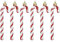 6 PCS 13cm Glitter Candy Cane Christmas Tree Decorations, Glitter Candy Cane Christmas Tree Hanging Decoration Bauble Xmas Ornament, Red + White
