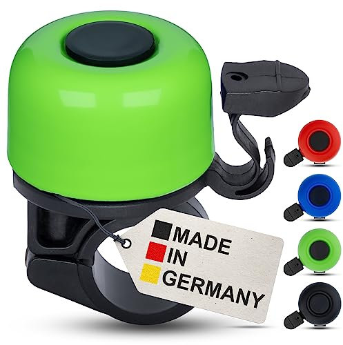 Fahrradklingel Kinder - Grün - Fahrradklingel Kinder Jungen - Klingel Fahrrad Kinder, Klingel Kinderfahrrad, Kinder Fahrradklingel - Made in Germany