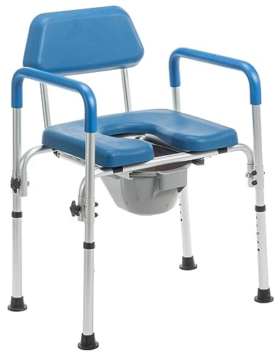 Journey SoftSecure 3-in-1 Commode Chair - 3-in-1 Bathroom Chair - Bedside Commode Chair for Toilet with Arms & Pail - Elevated Toilet Seat & Shower Chair - Raised Toilet Seat with Handles