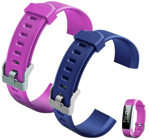 Junerain Uhrenarmband, buntes Uhrenarmband-Ersatzzubehör for ID115Plus HR Smart Watch, Ersatz-Sport-Schnellverschluss-Armband aus weichem Silikon