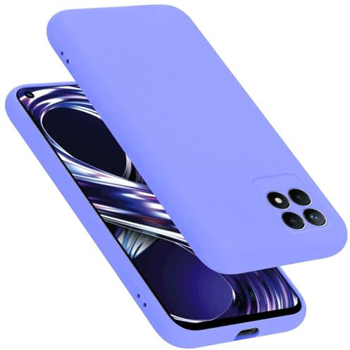 Cadorabo Funda de Silicona Compatible con Realme 8i / Narzo 50 4G, Funda Protectora de Cuerpo Completo para 8i / Narzo 50 4G- Resistente a arañazos y Golpes Fina Funda de TPU - Liquid Lila Claro
