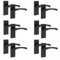 Golden Grace Victorian Scroll Astrid Door Handles Latch in Matt Black Finish, 6 Pairs - 120mm x 40mm Backplate