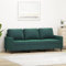 Cozynest 3 Sitzer Sofa Dunkelgrün 180 cm Samt