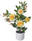 BTGGG Rosas artificiales en maceta de 50 cm, flores artificiales amarillas, rosas de seda realistas con maceta para decoración de primavera, ramos de mesa, centros de mesa, comedor, cocina, boda,
