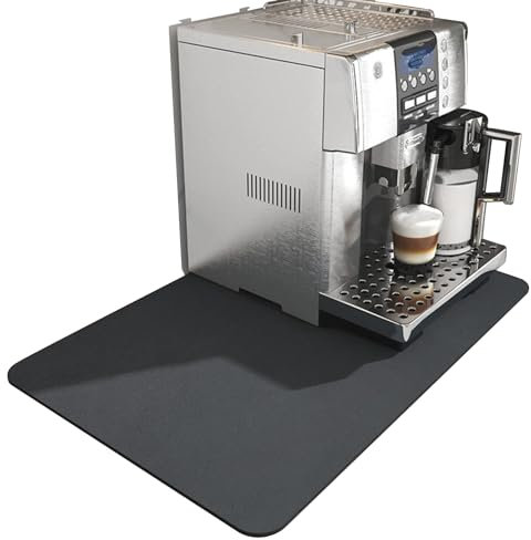 Ailelan Coffee Mat, Super Absorbent Draining Mat 40x60cm Dish Drainer Mat, Coffee Machine Mat Counter Protector, Non-Slip Sink Drainer Mat Dish Drying Mat for Kitchen Counter Espresso Machine