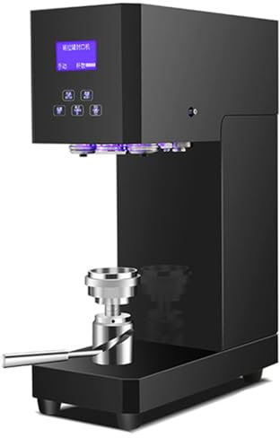 Automatic Can Sealing Machine, 370W Can Seamer Can Sealer with Intelligent Panel & Counting, 52-58mm Caliber Tin Can Sealer Height Adjustable Bottle Capping for Milk Tea Coffee Pop PET Cans,Black