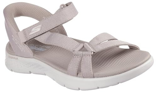 Skechers GO WALK FLEX SANDAL ILLUMINATE, Sandale Femmes, TAUPE,