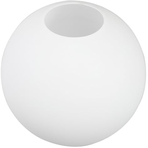 PRETYZOOM 15 * 15cm Frosted Milk White Glass Globe Lamp Shade, Glass Ball Lampshade Opal Sphere Shade Lighting Fixture Replacement for Chandelier Pendant Light Wall Sconces 6-7cm in Hole Diameter