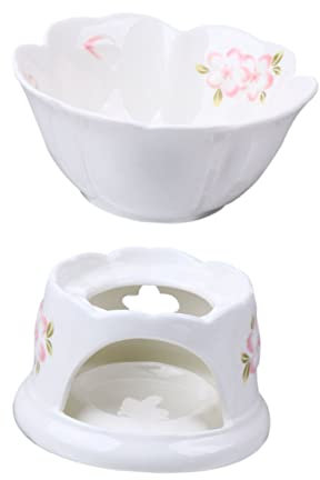 CRILSTYLEO 1 Satz Schokolade Schmelztiegel Schokolade zu Hause heißer Topfwärmer mit Schokolade Mini-Eis käsefondue set käse fondueset Schokoladenfonduetopf Schmelztiegel für Eis Keramik Weiß