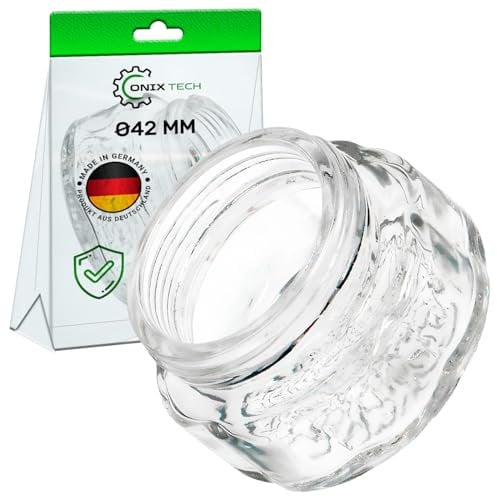 Tapa de Cristal de Lámpara de Horno Ø42 mm con Código Original 481010646361 para Whirlpool para Philips C00325847 para Ariston para Indesit - MADE IN GERMANY - ONIX TECH