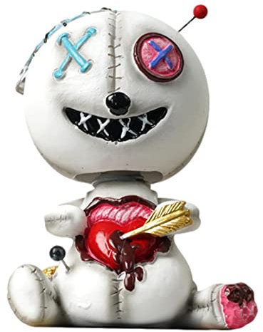 Voodoo-Puppen-Dekoration – Voodoo-Puppe Als Plüschtier, Voodoo-Zauberpuppe | Skurriles Wackelkopf-Sammlerstück, Voodoo-Puppe Mit Schüttelndem Kopf Als Auto-Ornament, Voodoo-Puppe Für Autos