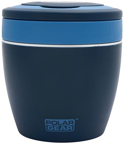 Polar Gear Microwavable Food Containers with Fold Away Cutlery, Polypropylene, 500 milliliters, Blue