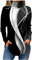 ZHENDEGL Pull Femme Cachemire Col V Rouge Rose - Pull Hiver Noël Col Roulé