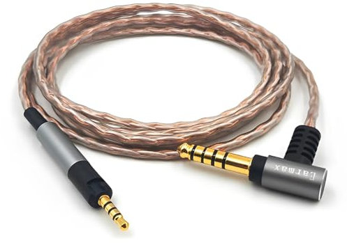 Earmax Cable equilibrado OCC de repuesto de 4,4 mm, 3,5 mm, 2,5 mm, compatible con Sennheiser HD598cs HD518 HD558 HD559 HD569 HD579 HD598SE HD599 HD400pro HD560S HD2.30, etc. (4,4 mm equilibrado
