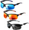 Zuimei 3 Pack Polarized Sports Sunglasses for Men Women UV400 Protection Sun Glasses with Lightweight Frame, Cycling Sunglasses Windproof Glasses Eyewear for Outdoor Running Driving Fishing