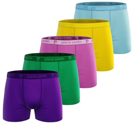 pierre cardin underwear Homme Pca/1/Bcx5/Col95 Boxeur Ajusté, Violet/Rose/Bleu/Vert/Jaune, M EU