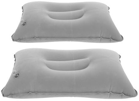 GOOHOCHY 2stücke Aufblasbares Kissen Für Camping Und Reisen Quadratisches Design Mit Flockstoff Für Komfort Und Kopfstütze Leicht Zu Transportieren Und Faltbar Für Outdoor-aktivitäten